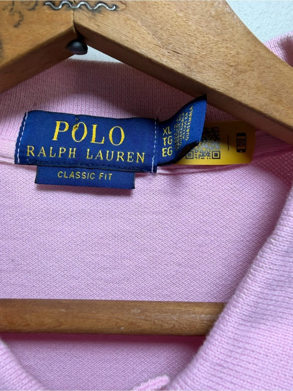 Ralph Lauren Men's Pink Polo with Mint Logo
